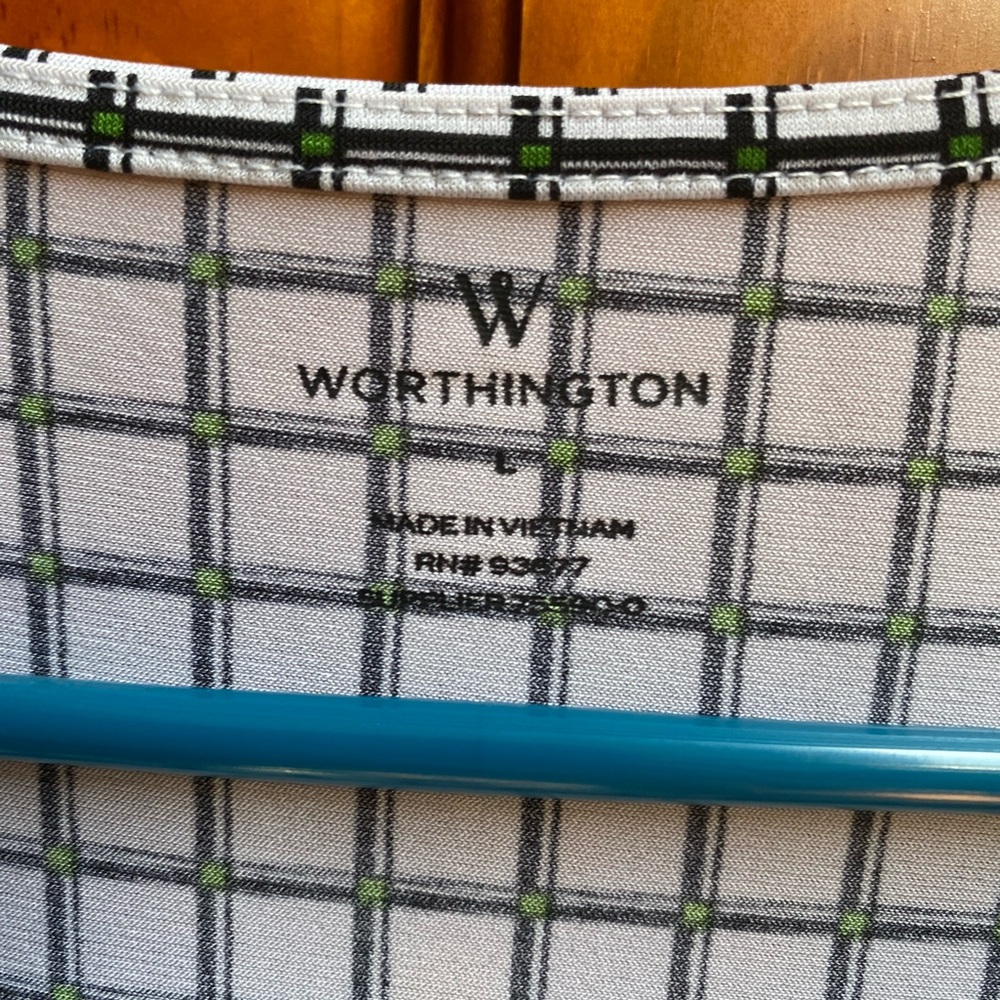 Worthington Women's Pleated Neck Tank Top Sleeveless Top Blouse L - Picture 5 of 9